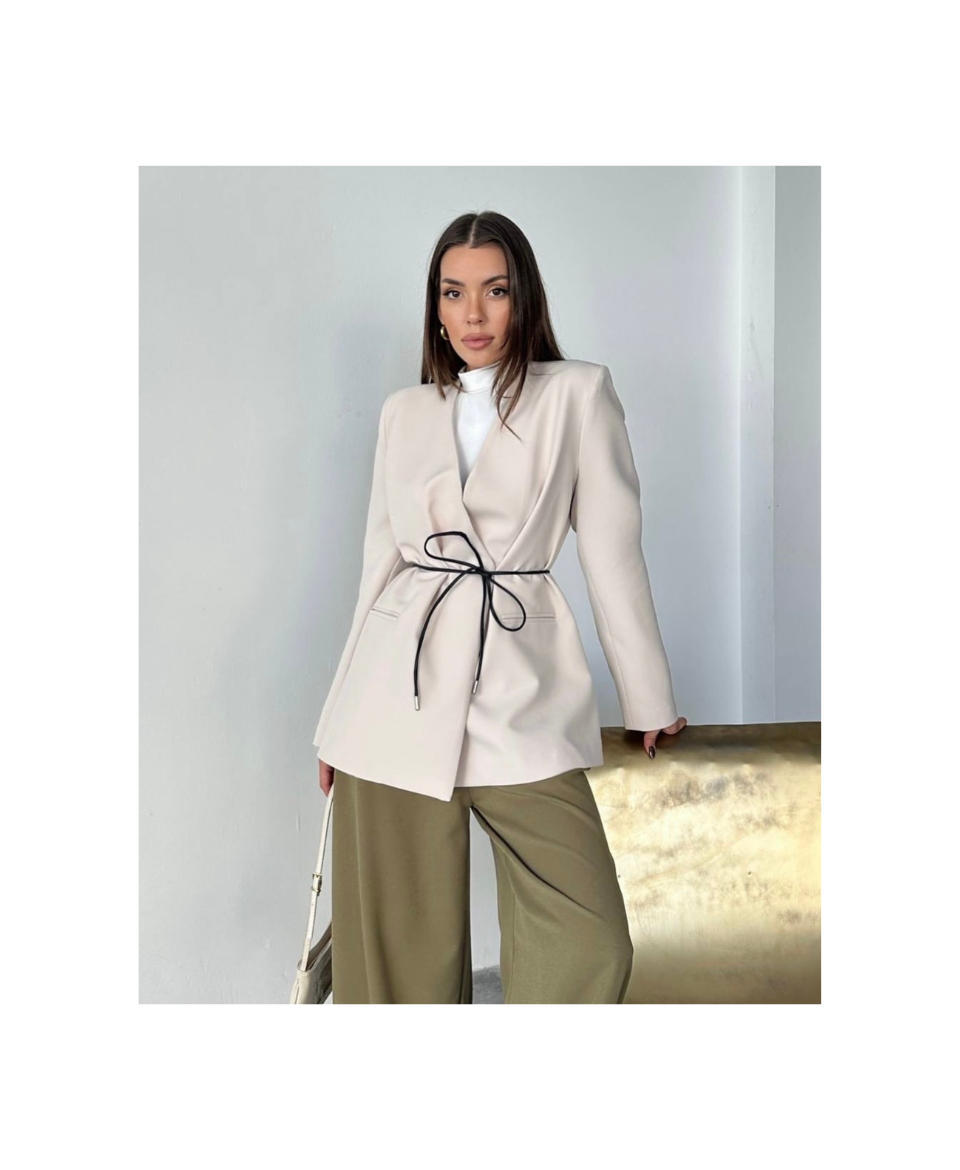 Timz Ivory Grace Wrap Blazer
